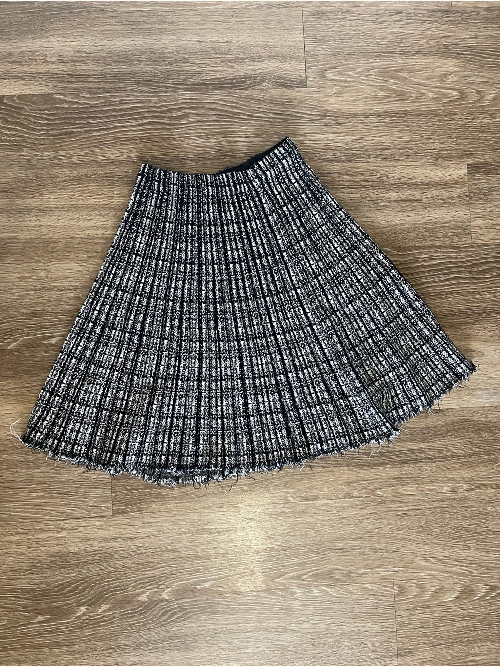 Milano Black & White Tweed Circle Skirt